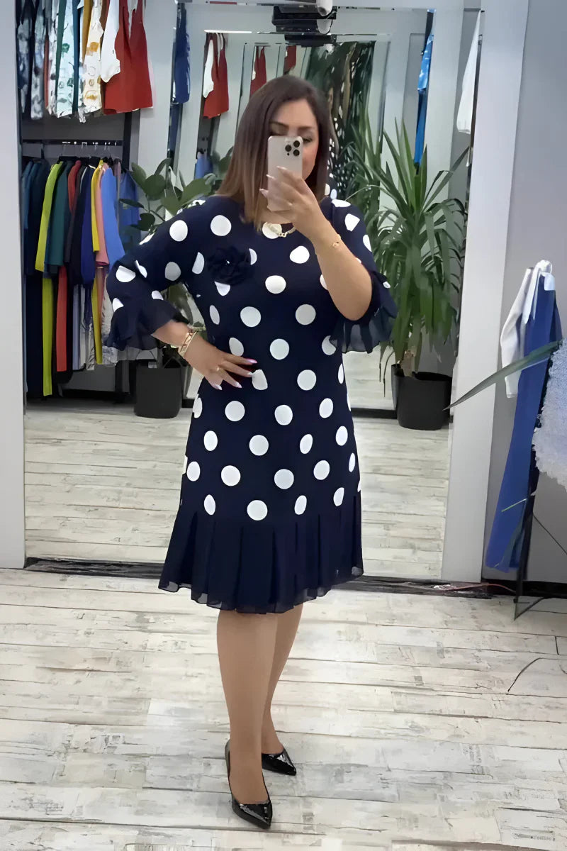 POLKA DOT MIDI DRESS