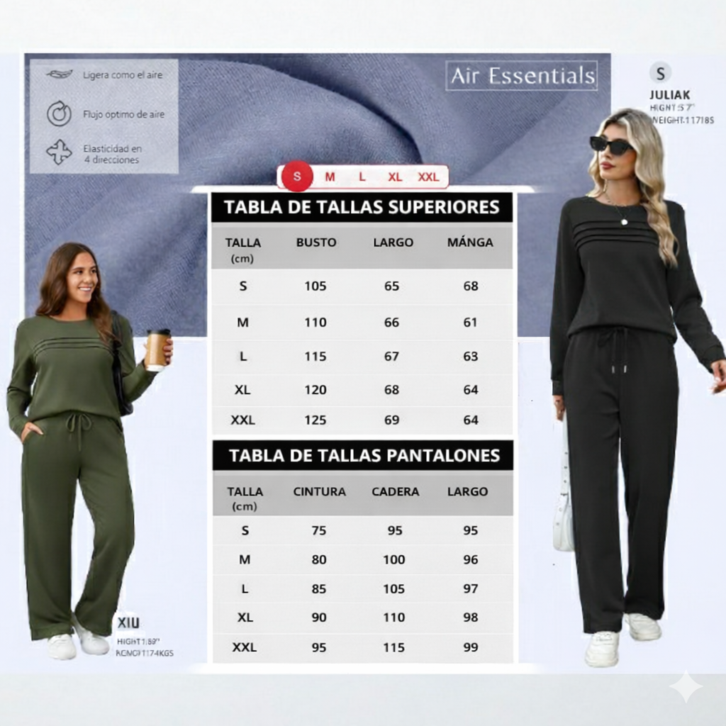 Crew neck set with drawstring pants