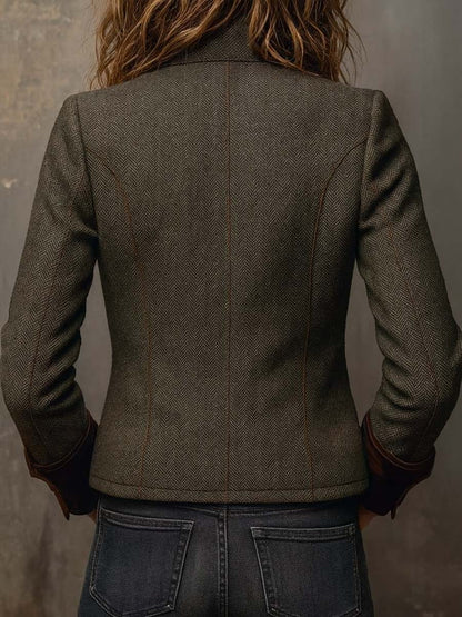 Dorothy | Vintage-Style Herringbone Blazer