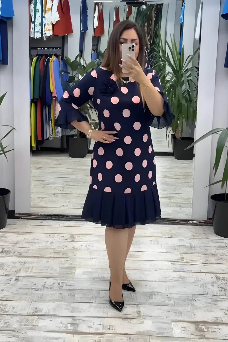 POLKA DOT MIDI DRESS