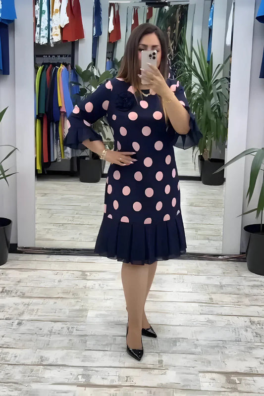 POLKA DOT MIDI DRESS