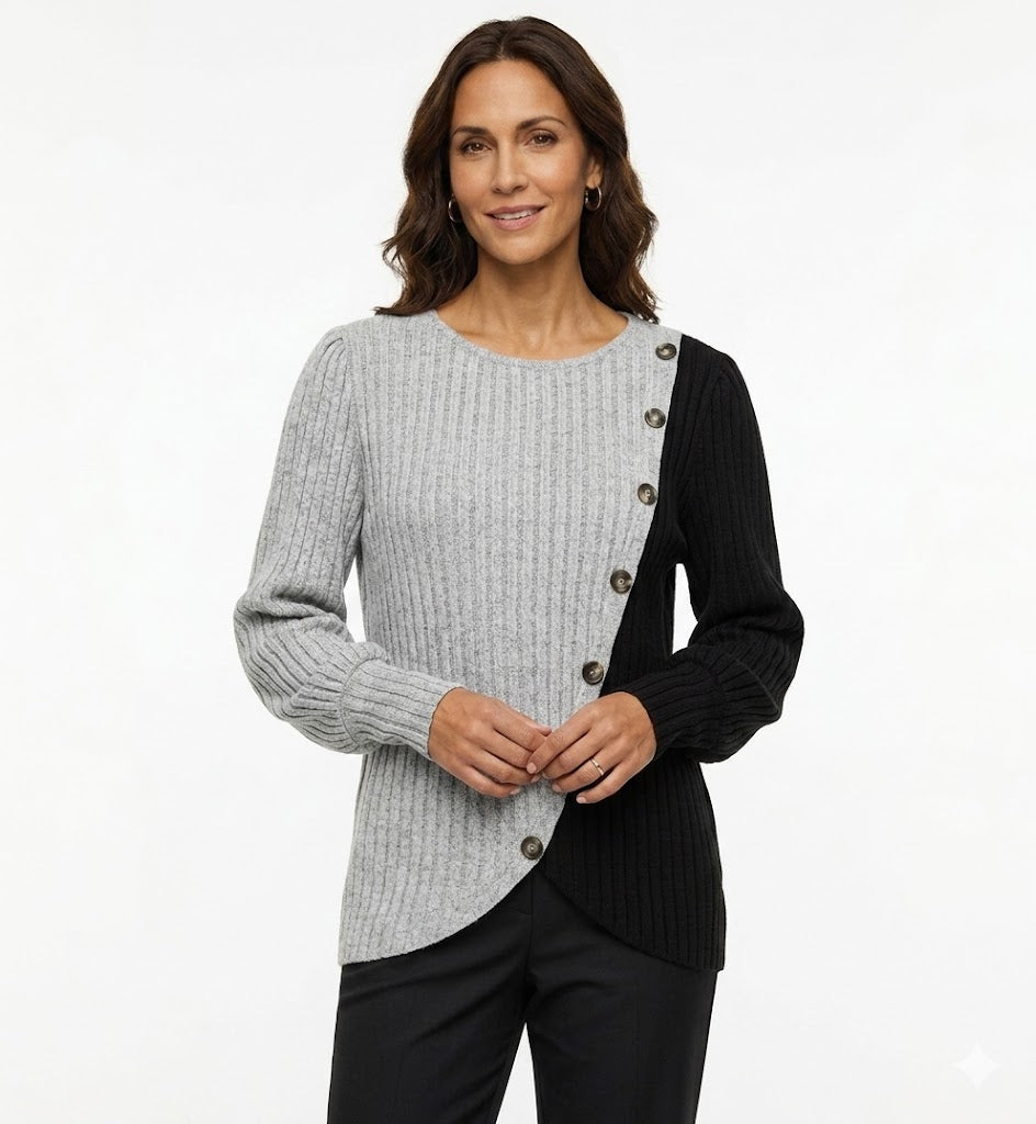 KNIT BUTTON-UP CARDIGAN