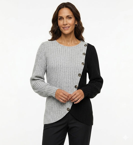 KNIT BUTTON-UP CARDIGAN