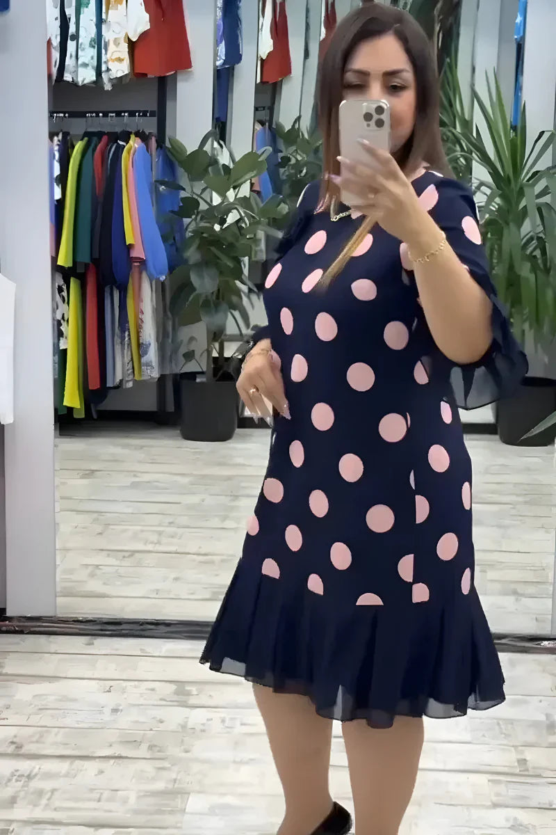 POLKA DOT MIDI DRESS