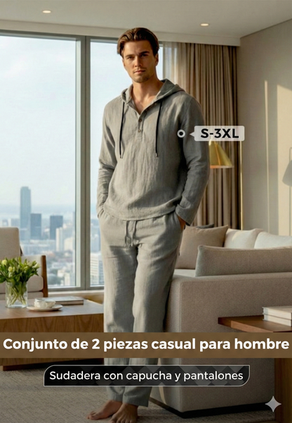 2-piece set: loose hoodie and pants