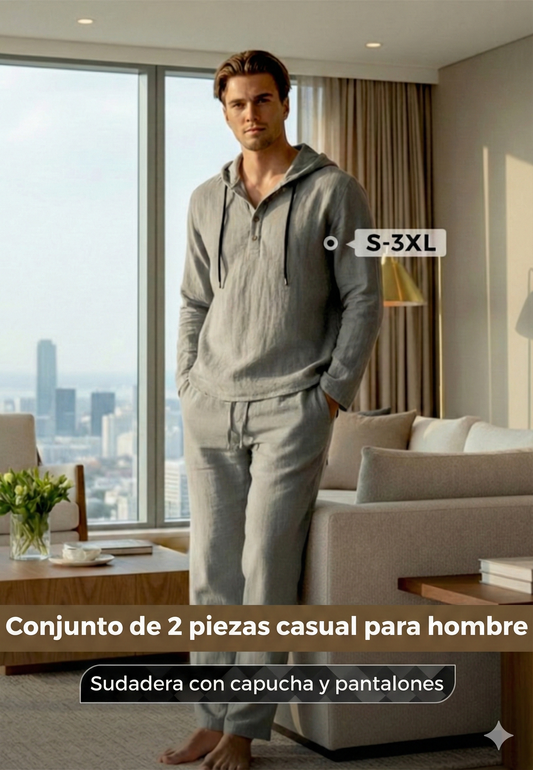 2-piece set: loose hoodie and pants
