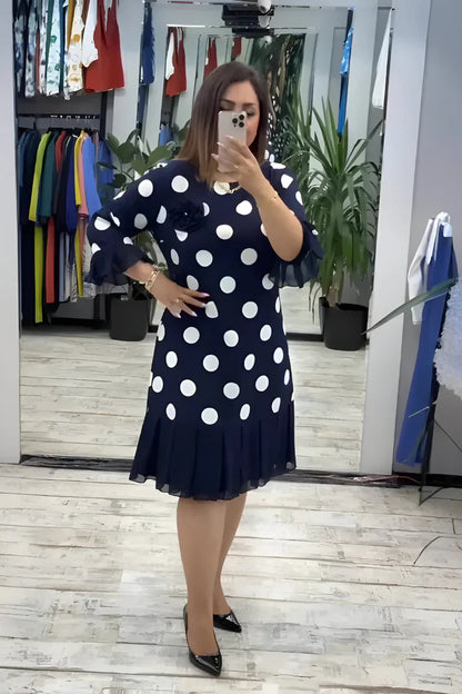 POLKA DOT MIDI DRESS