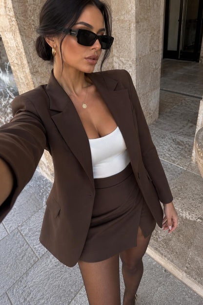 Greta Set: jacket, bodysuit, and skort
