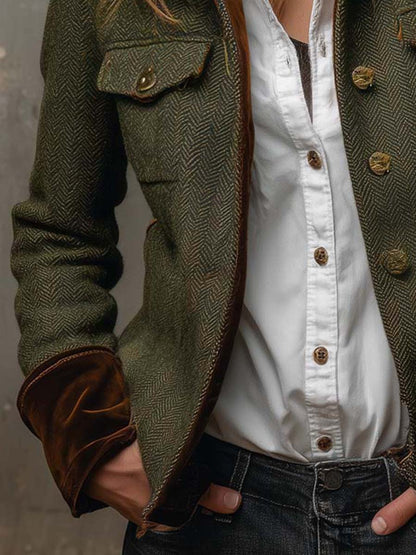 Dorothy | Vintage-Style Herringbone Blazer