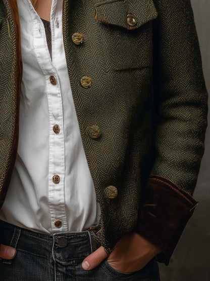 Dorothy | Vintage-Style Herringbone Blazer