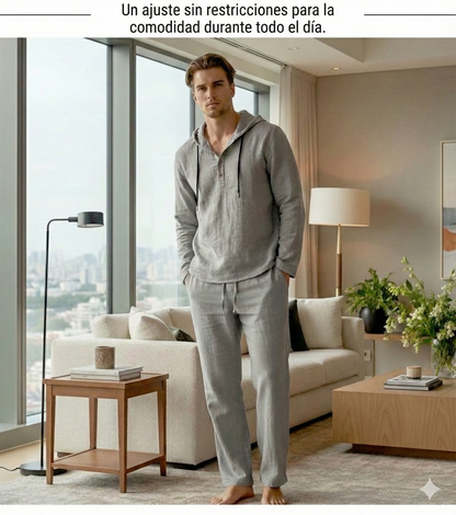2-piece set: loose hoodie and pants