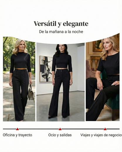Elegant Set: Top and wide-leg trousers