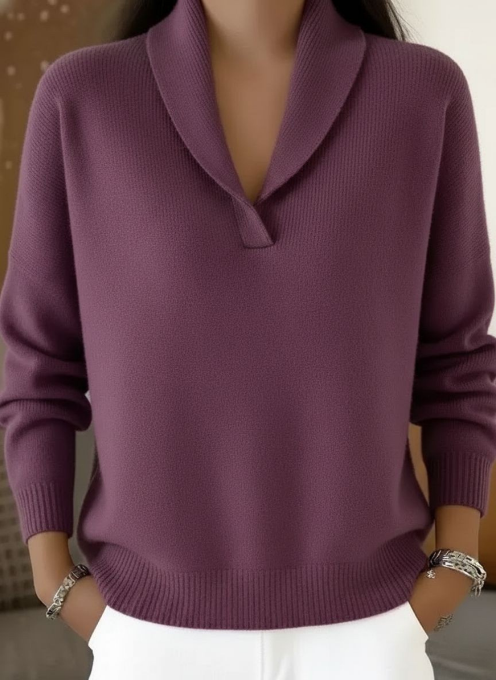 Elisa™ | V-neck sweater