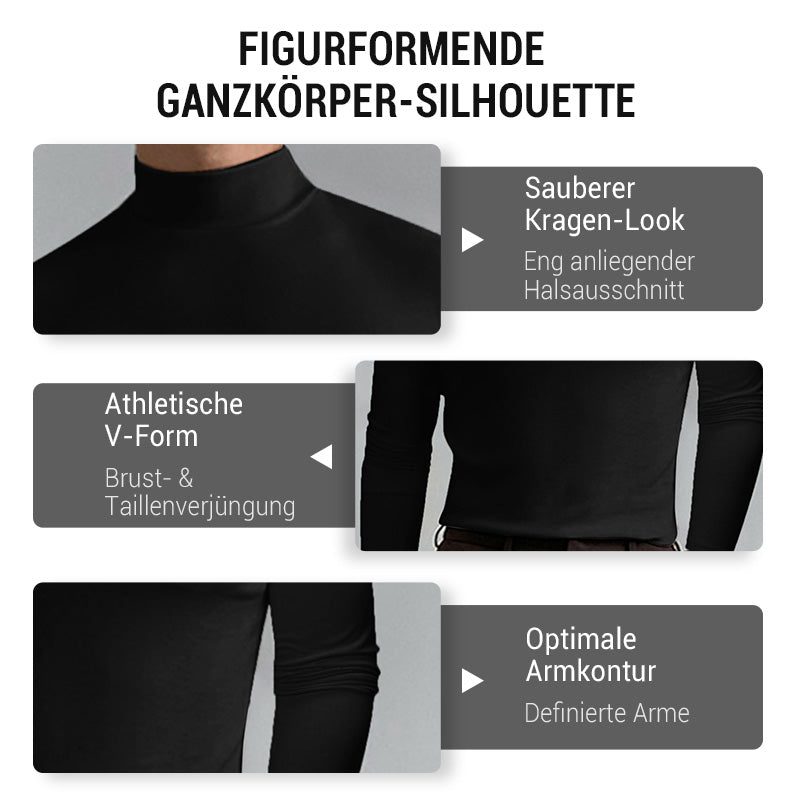 Men's long-sleeve slim fit turtleneck t-shirt