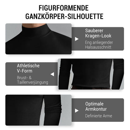Men's long-sleeve slim fit turtleneck t-shirt