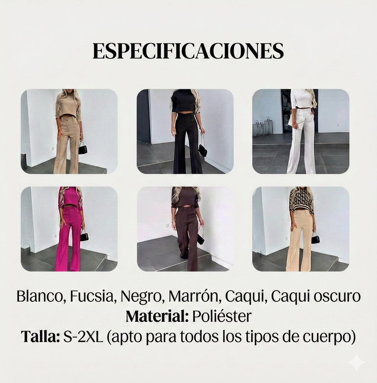 Elegant Set: Top and wide-leg trousers