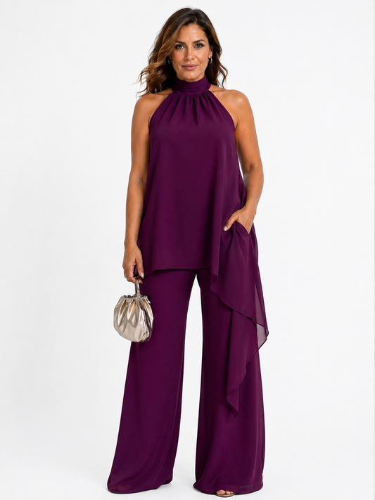 CLARA™ | ELEGANT HALTER NECK SET