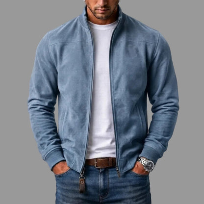 Suede bomber jacket