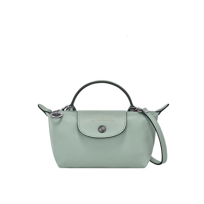 LONGCHAMP MINI LEATHER BAG | LIGHT BLUE