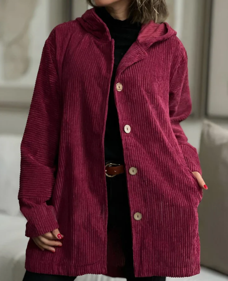 CORDUROY HOODED JACKET