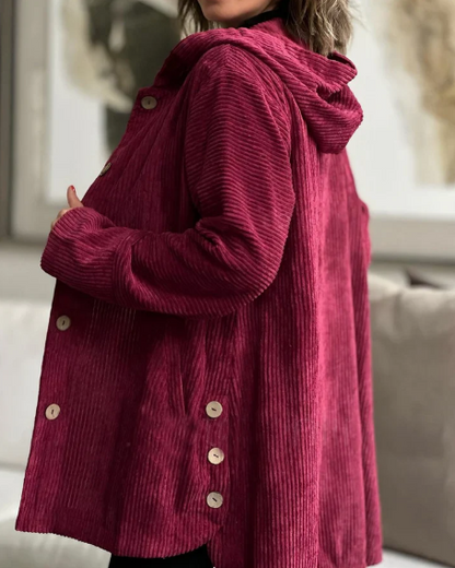 CORDUROY HOODED JACKET