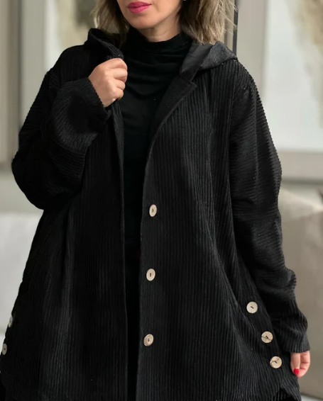 CORDUROY HOODED JACKET