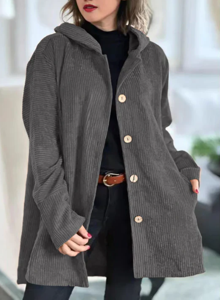 CORDUROY HOODED JACKET