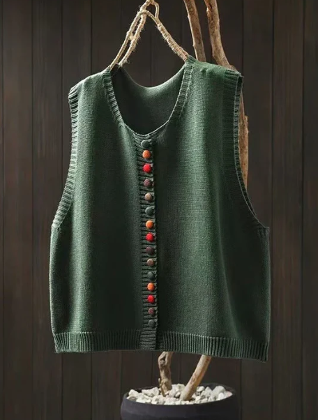 KNIT SLEEVELESS VEST