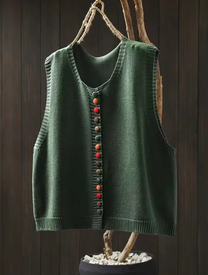 KNIT SLEEVELESS VEST