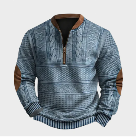 KNIT ZIP-UP SWEATER