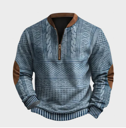 KNIT ZIP-UP SWEATER