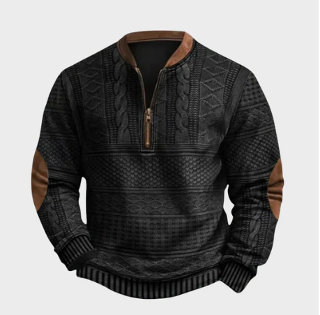KNIT ZIP-UP SWEATER
