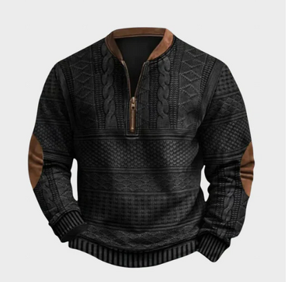 KNIT ZIP-UP SWEATER