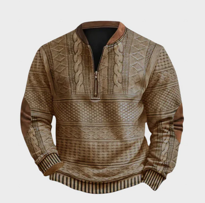 KNIT ZIP-UP SWEATER