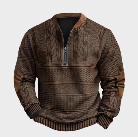 KNIT ZIP-UP SWEATER
