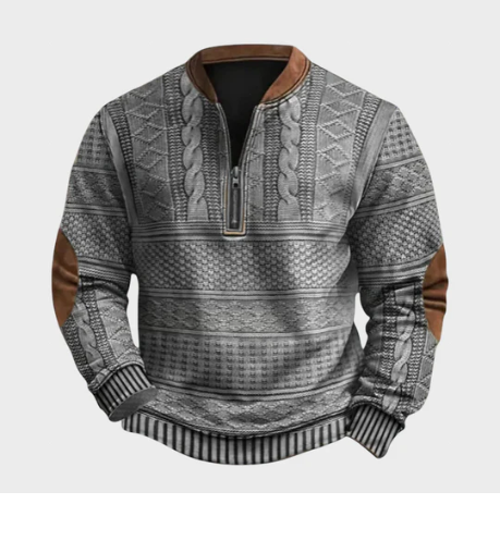 KNIT ZIP-UP SWEATER
