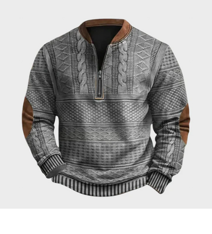 KNIT ZIP-UP SWEATER
