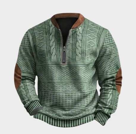 KNIT ZIP-UP SWEATER