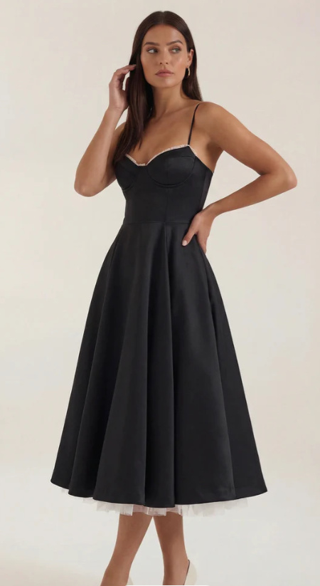 Structured Classic Midi Dress