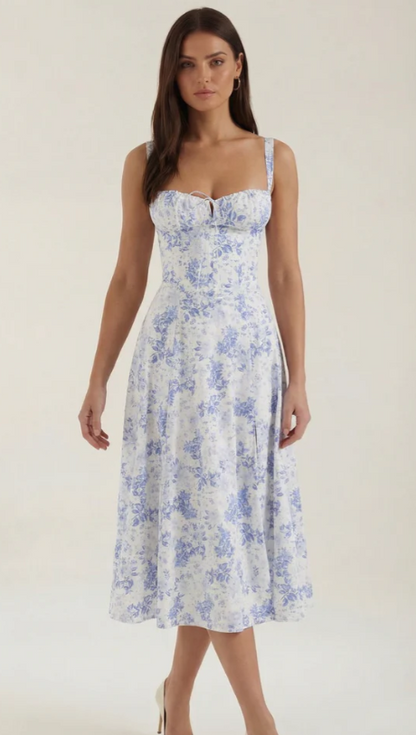 Elegant Floral Print Dress