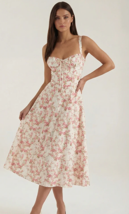 Elegant Floral Print Dress