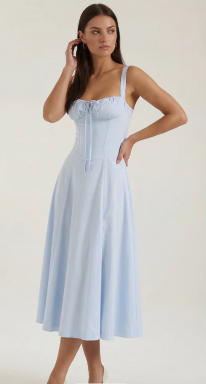 Corset-Style Midi Dress