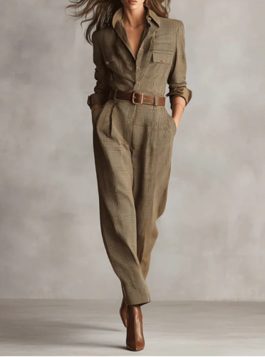Ana™ | Elegant Plaid Jumpsuit