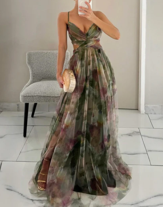 Giselle™ | Floral Print Maxi Dress