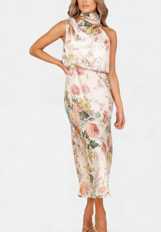 Lisa™ | Floral Halter Dress