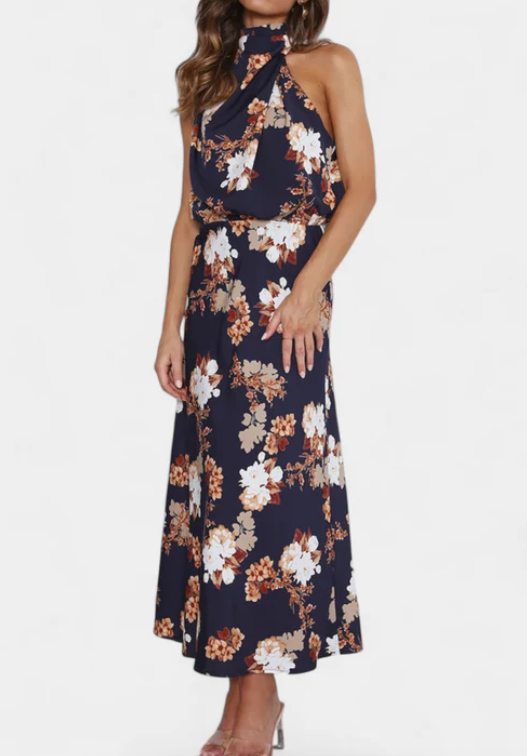Lisa™ | Floral Halter Dress