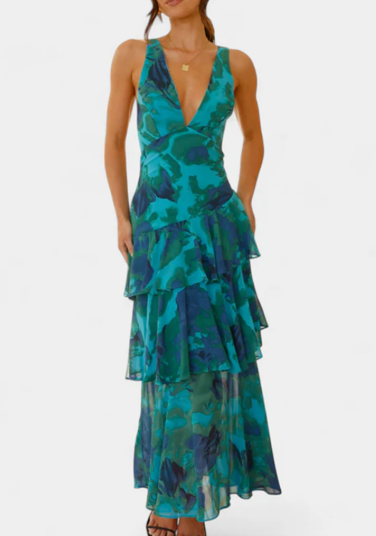Diana™ | Elegant V-neck Dress