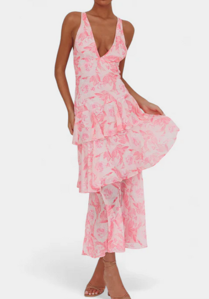 Diana™ | Elegant V-neck Dress