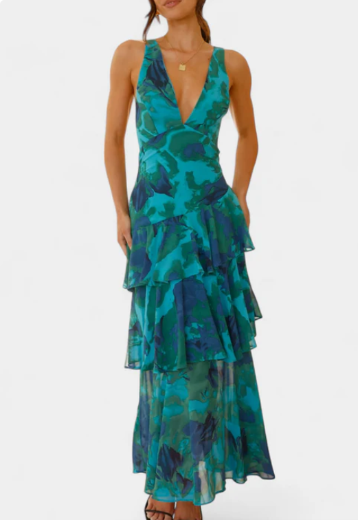 Diana™ | Elegant V-neck Dress