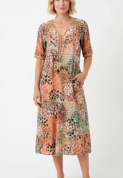 Lina™| Lightweight V-neck dress